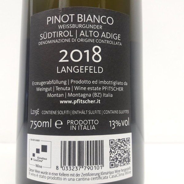 Pinot Bianco Langefeld Pfitscher