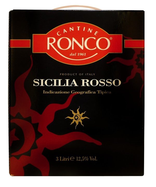 Bag in Box Sicilia Rosso IGT Cantine Ronco 3 liter