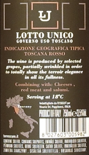 Lotto Unico Toscana Rosso IGT Terrescure